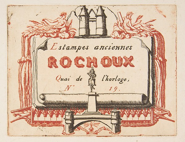 Charles Meryon, Address-card of the printseller, Rochoux