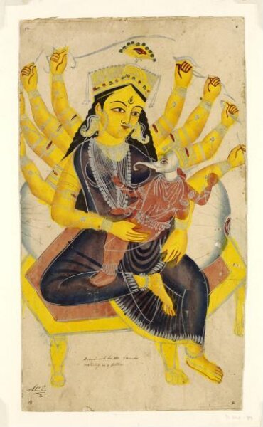 Unknown, Durga and Ganesha