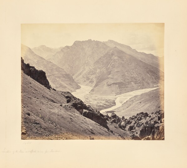Samuel Bourne, The Junction of the Peen and Spiti Rivers, from Dunkar