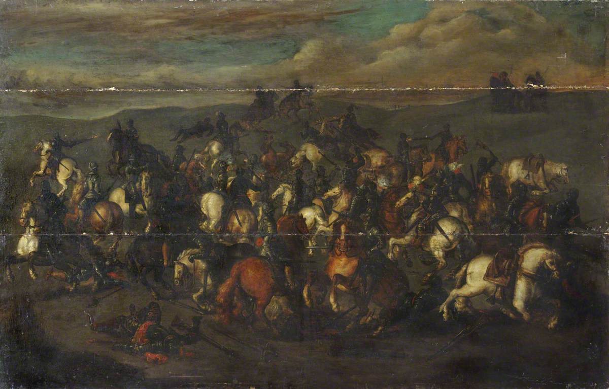 Unknown artist, A fight between horsemen