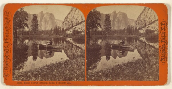 Charles Bierstadt, Mirror View of Cathedral Rocks, Yo-Semite Val.