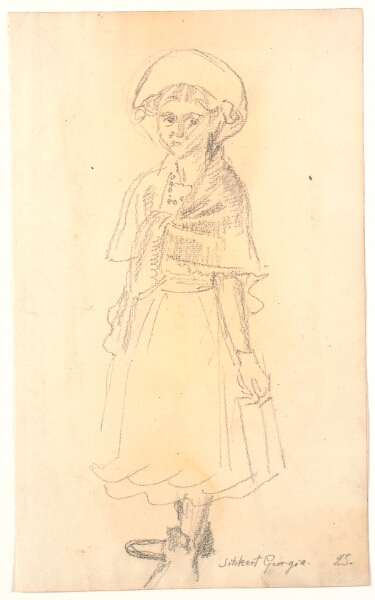Joakim Skovgaard, En stående pige. Georgia Skovgaard (?)