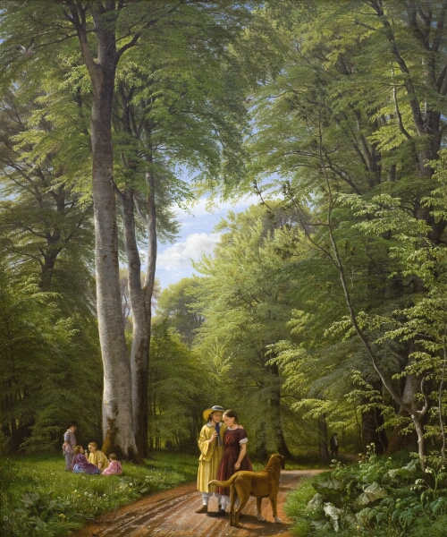 P.C. Skovgaard, Bøgeskov i maj. Motiv fra Iselingen