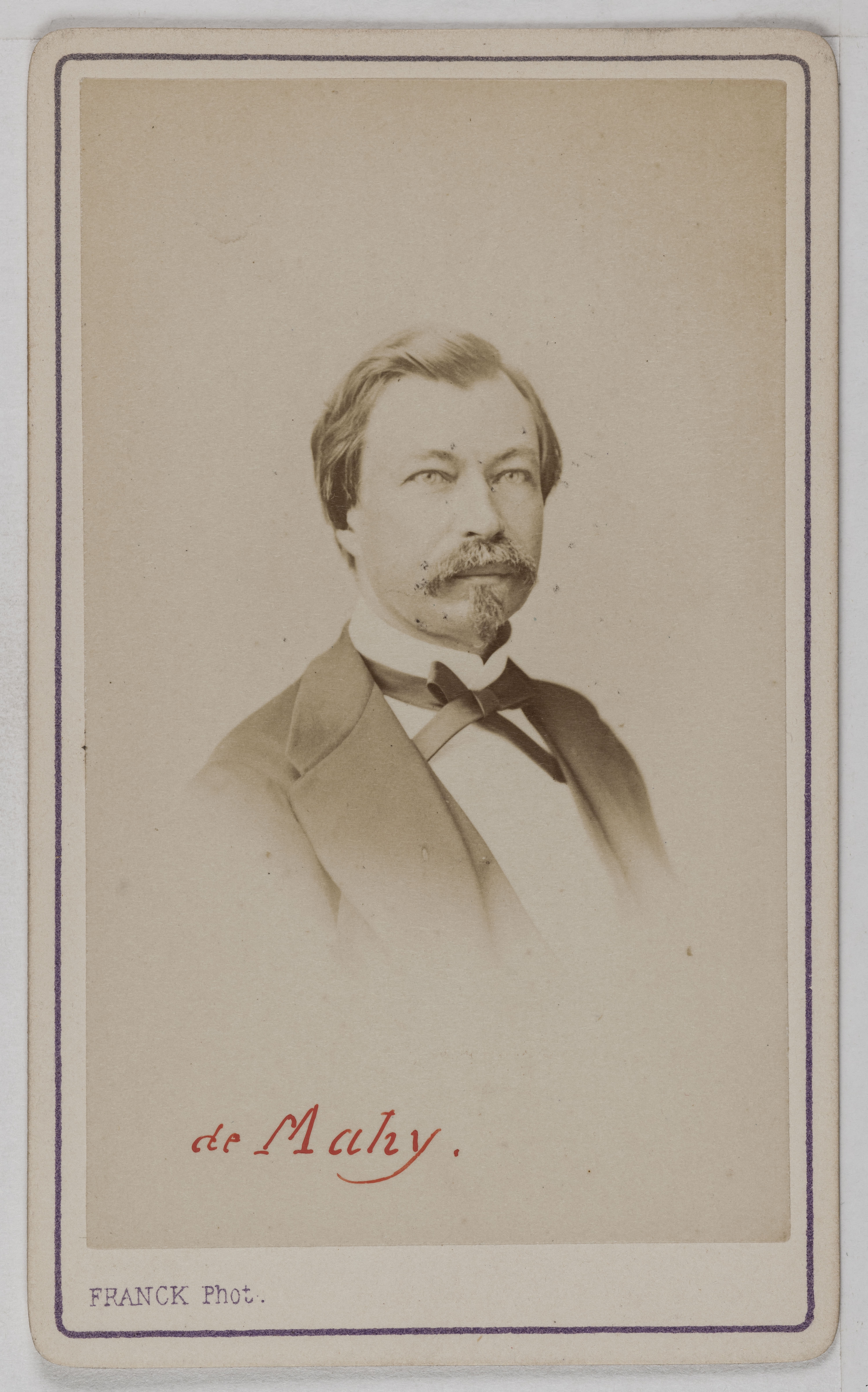 Franck, Portrait de François Césaire de Mahy, (1830-1905), (homme politique)