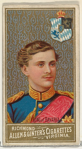 Allen & Ginter, King of Bavaria, from World's Sovereigns series (N34) for Allen & Ginter Cigarettes