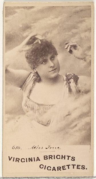 Allen & Ginter, Card 614, Miss True, from the Actors and Actresses series (N45, Type 1) for Virginia Brights Cigarettes