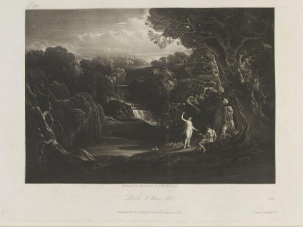 John Martin, Eve presenting the forbidden fruit to Adam