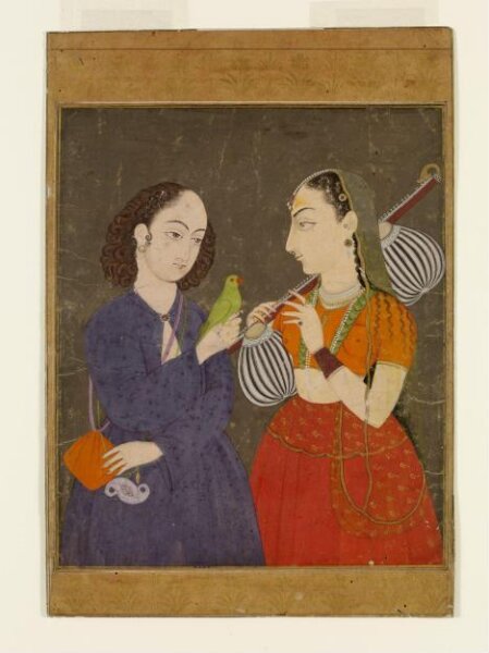 Unknown, Lady with parrot.
