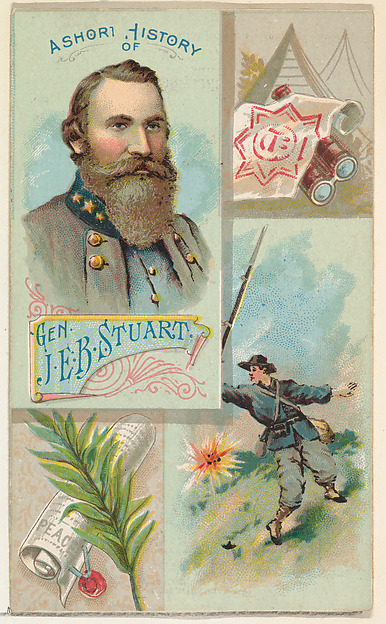 W. Duke, Sons & Co., A Short History: General James Ewell Brown Stuart, from the Histories of Generals series (N114) issued by W. Duke, Sons & Co. to promote Honest Long Cut Smoking and Chewing Tobacco