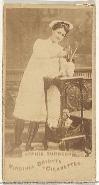 Allen & Ginter, Sophie Burbeck, from the Actors and Actresses series (N45, Type 1) for Virginia Brights Cigarettes