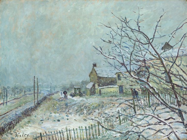 Alfred Sisley, First Snow at Veneux-Nadon