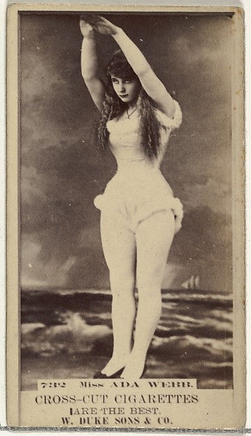 W. Duke, Sons & Co., Card Number 732, Ada Webb, from the Actors and Actresses series (N145-3) issued by Duke Sons & Co. to promote Cross Cut Cigarettes