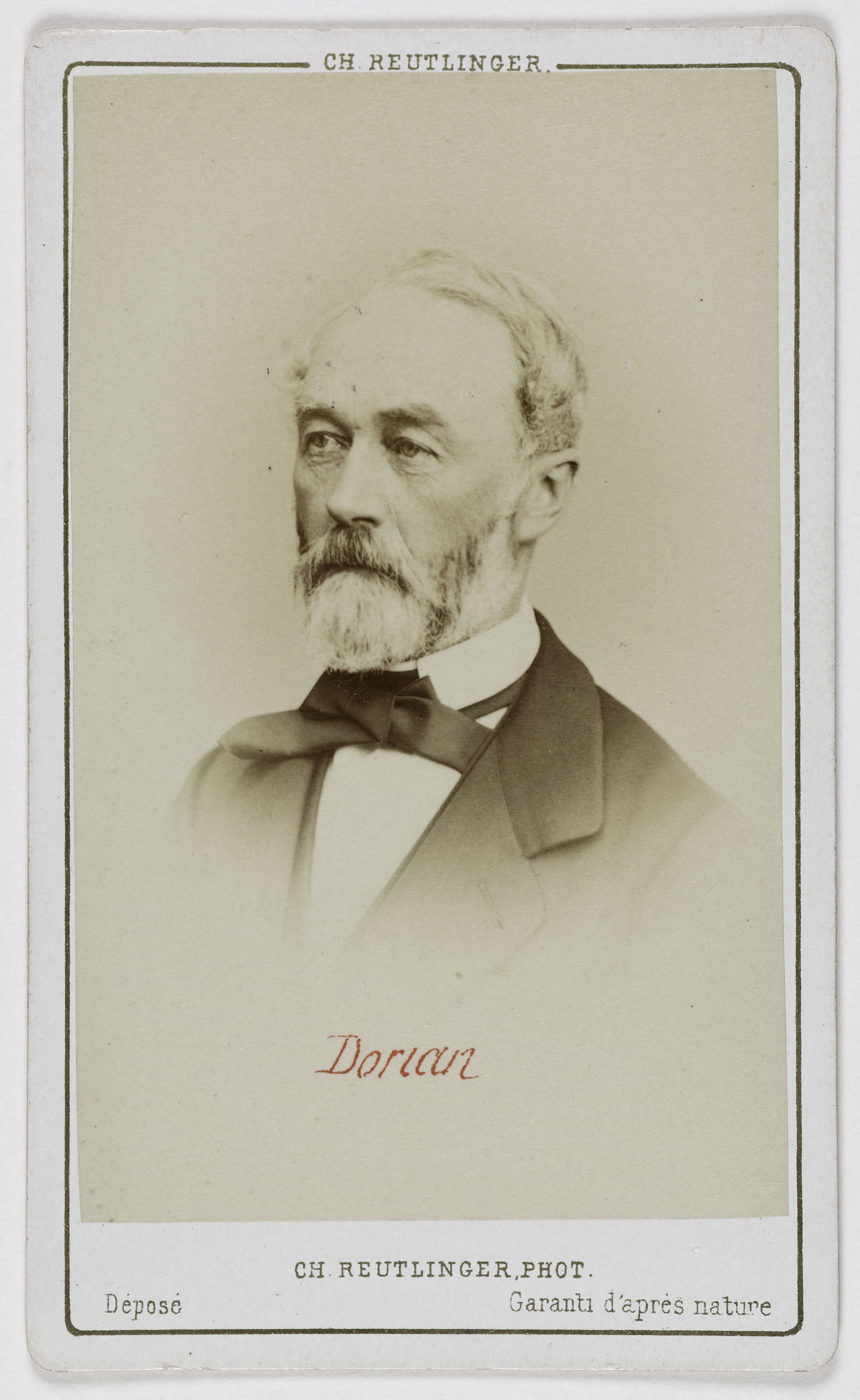 Charles Reutlinger, Portrait de Pierre Frédéric Dorian (1814-1873), (homme politique)