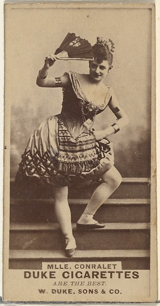W. Duke, Sons & Co., Mlle. Conralet, from the Actors and Actresses series (N145-7) issued by Duke Sons & Co. to promote Duke Cigarettes