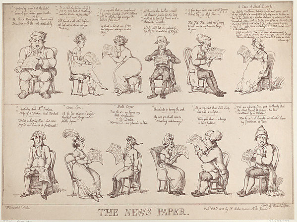 Thomas Rowlandson, The News Paper