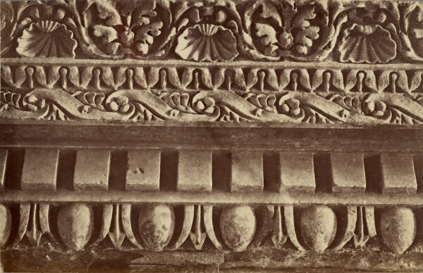 Unknown, [Cornice with egg and arabesque details]