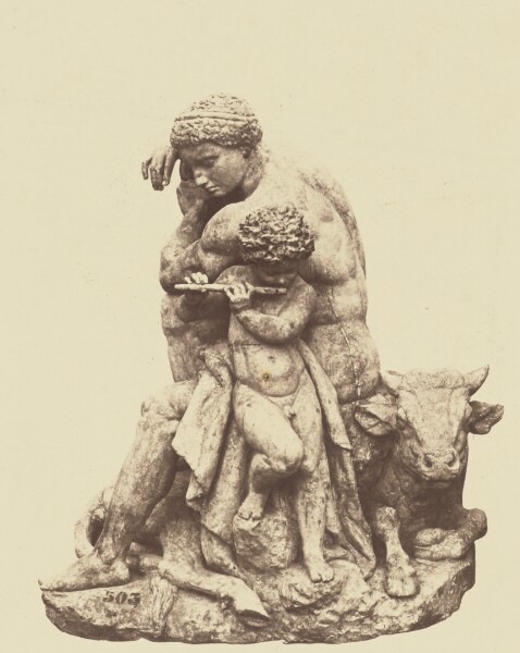 Édouard Baldus, ["La Paix", Sculpture by Antoine-Louis Barye, Decoration of the Louvre, Paris]
