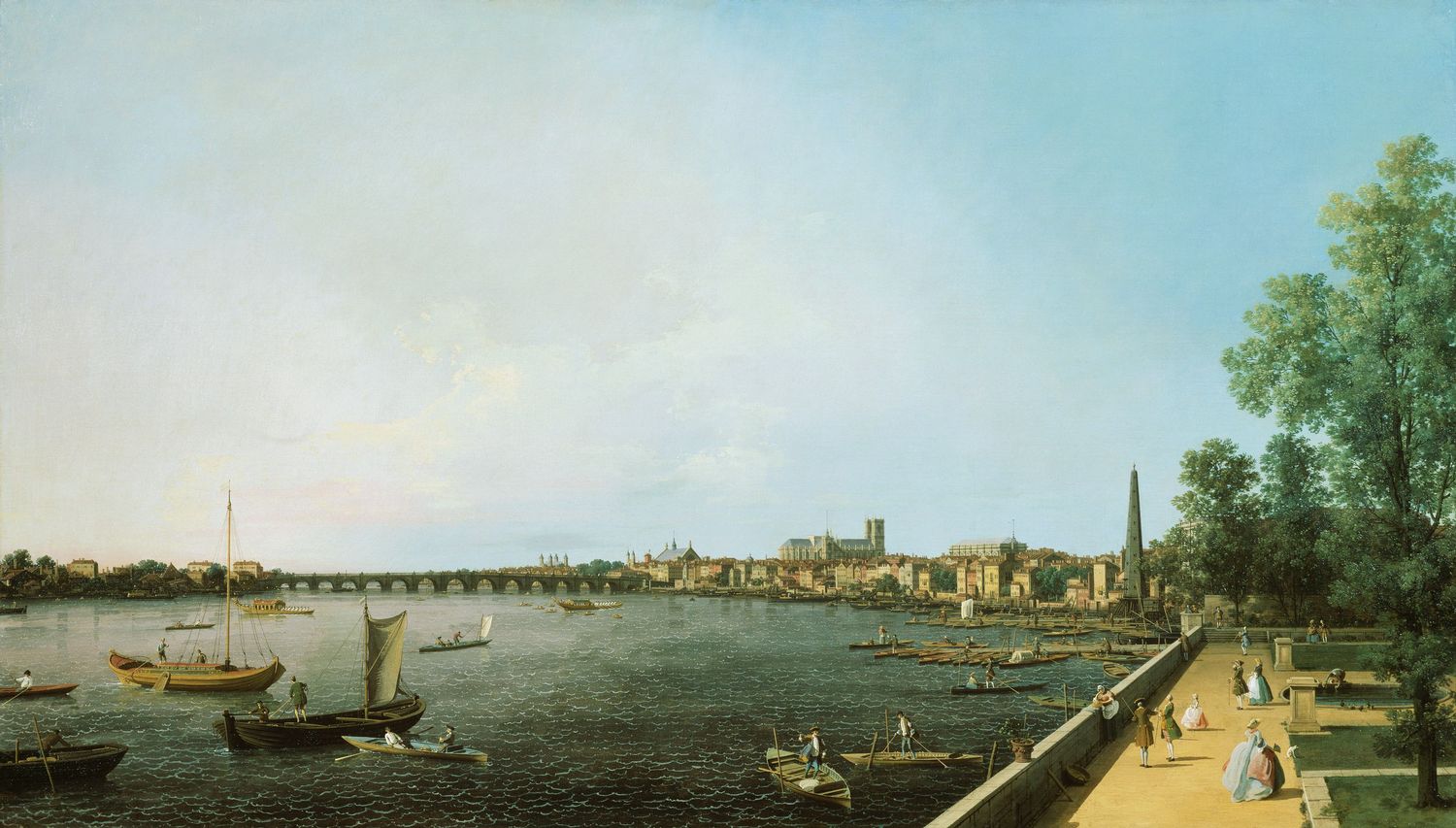 Canaletto, London: The Thames from Somerset House Terrace towards Westminster
