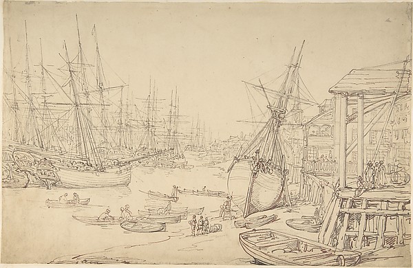 Thomas Rowlandson, Shipyard, Greenwich