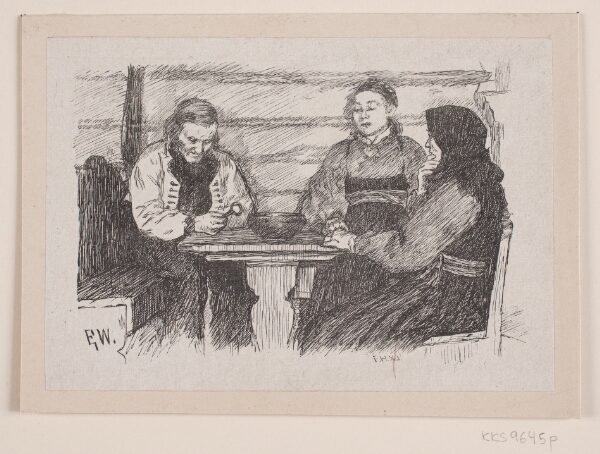 F. Hendriksen, Illustration til "Stabursnøgelen i Rokkehovedet"