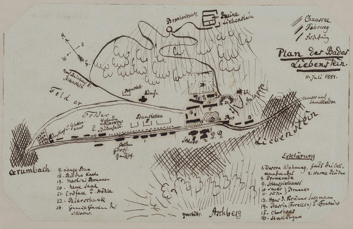 Rudolf Lutter, Liebenstein (Bad Liebenstein, Thüringen): Plan des Bades Liebenstein