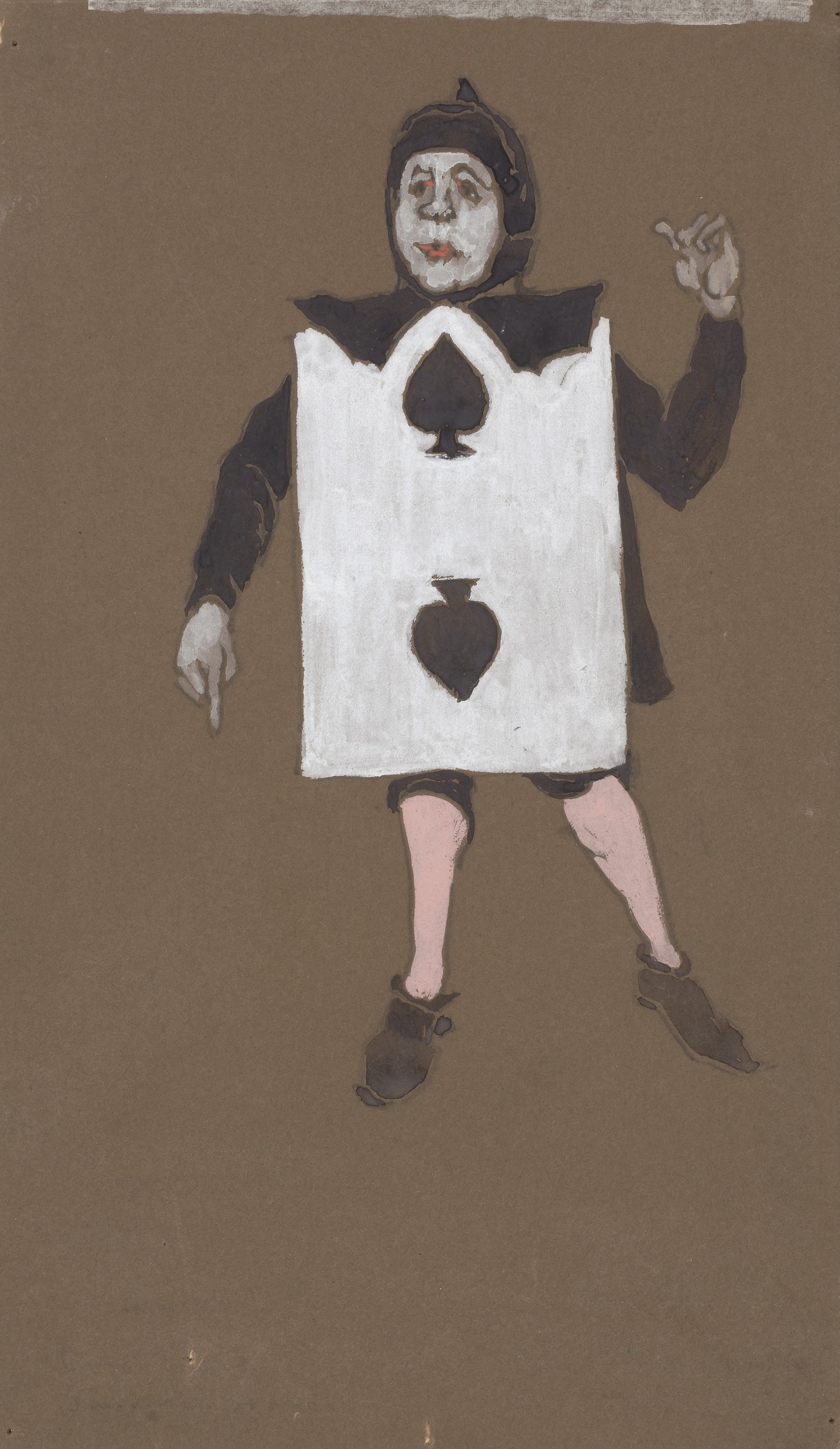 William Penhallow Henderson, Two of Spades (costume design for Alice-in-Wonderland, 1915)