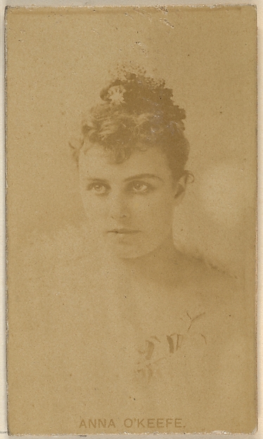 Allen & Ginter, Anna O'Keefe, from the Actors and Actresses series (N45, Type 8) for Virginia Brights Cigarettes