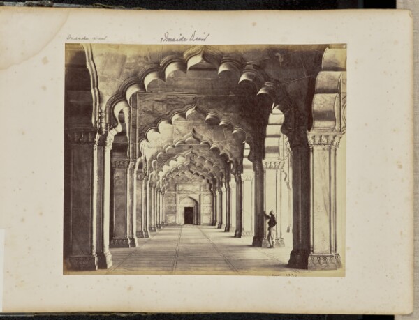 Samuel Bourne, Agra; Interior of the Motee Musjid, Showing the Centre Aisle