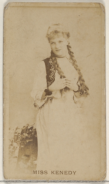 Allen & Ginter, Miss Kenedy, from the Actors and Actresses series (N45, Type 8) for Virginia Brights Cigarettes