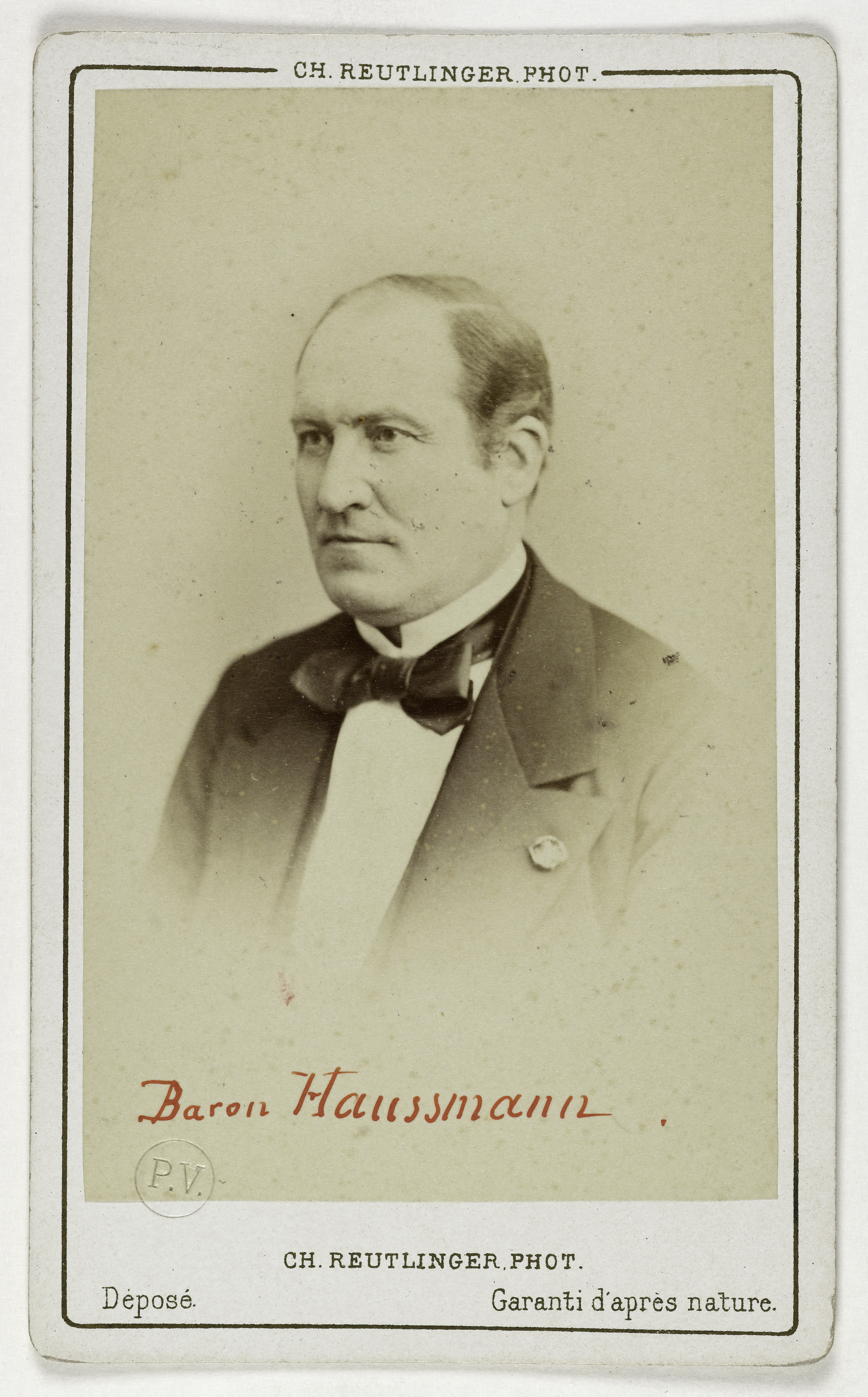 Charles Reutlinger, Portrait du baron Haussmann (Georges, Eugène), (1809-1891), administrateur et homme politique
