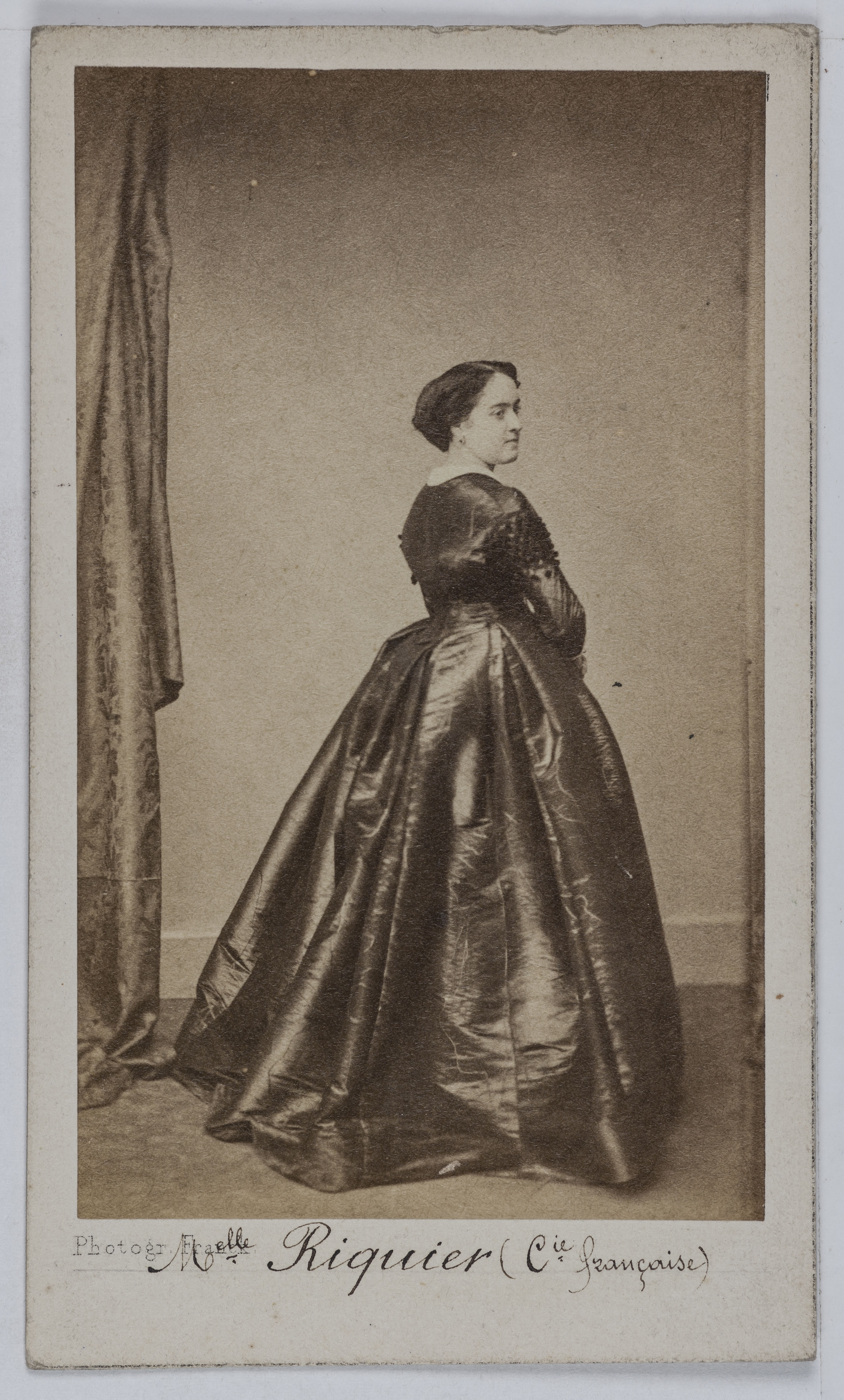 Franck, Portrait de Marie Edile Riquier (1832-1911), actrice au Théâtre du Gymnase en 1850 et à la Comédie Française entre 1856 et 1884.