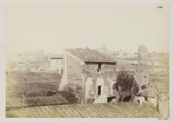 Parker, John Henry, Houses of the Empire - Part of the VII. Domus Parthorum (?) (reg. XII.), or Houses of the Parthians in the third century under S. Balbina, with a house of the eighth century built upon it.