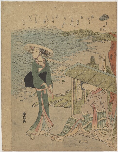 Suzuki Harunobu, The Curtain Clam