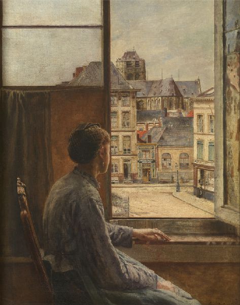 Henri De Braekeleer, The Teniersplaats in Antwerp