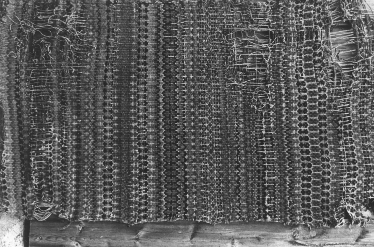 Anna Grostøl, Teppe, detalj av krokbragd. Åseral, Vest-Agder 1943.