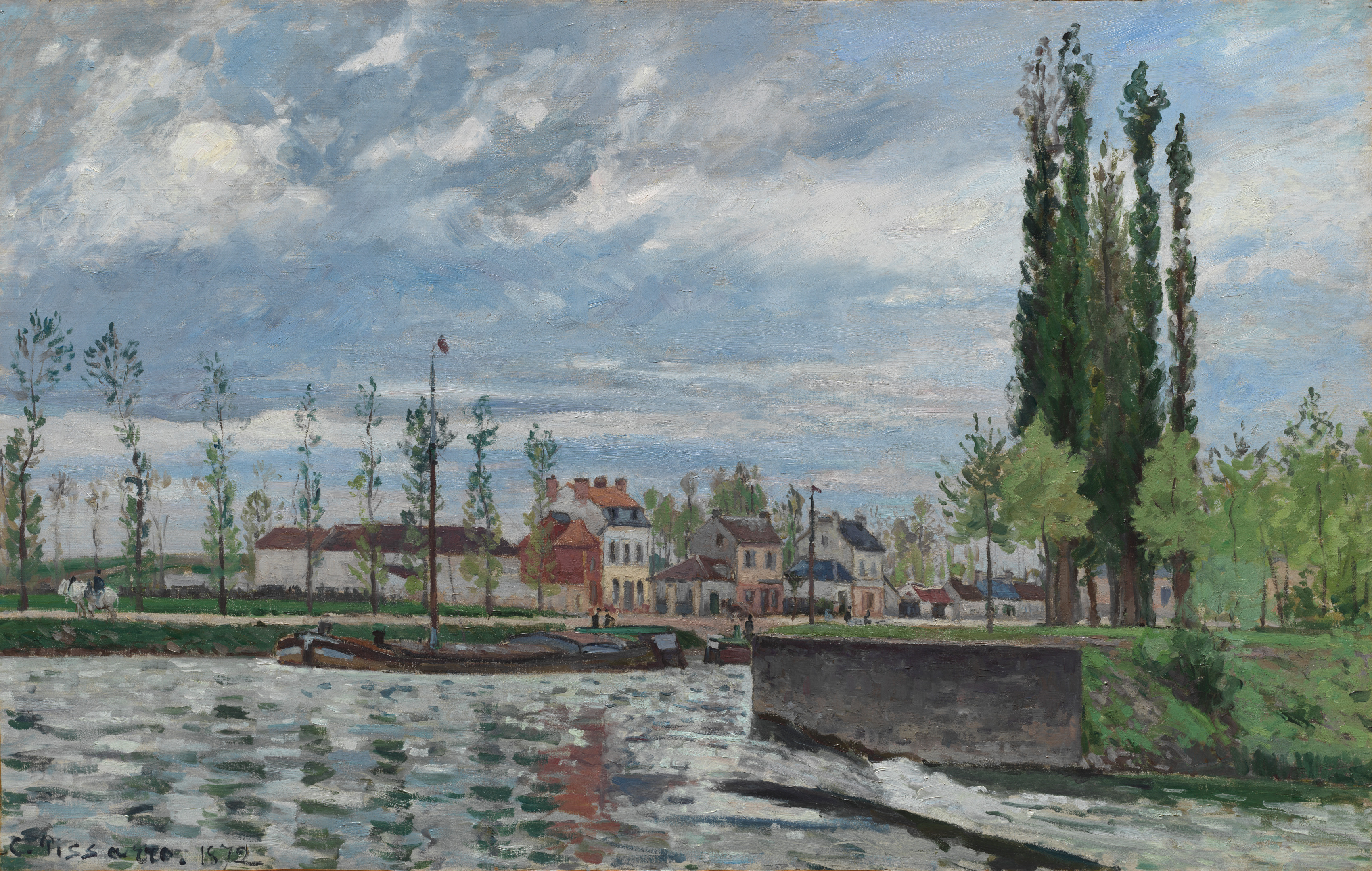 Camille Pissarro, The Lock at Pontoise