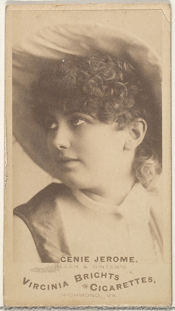 Allen & Ginter, Genie Jerome, from the Actors and Actresses series (N45, Type 1) for Virginia Brights Cigarettes