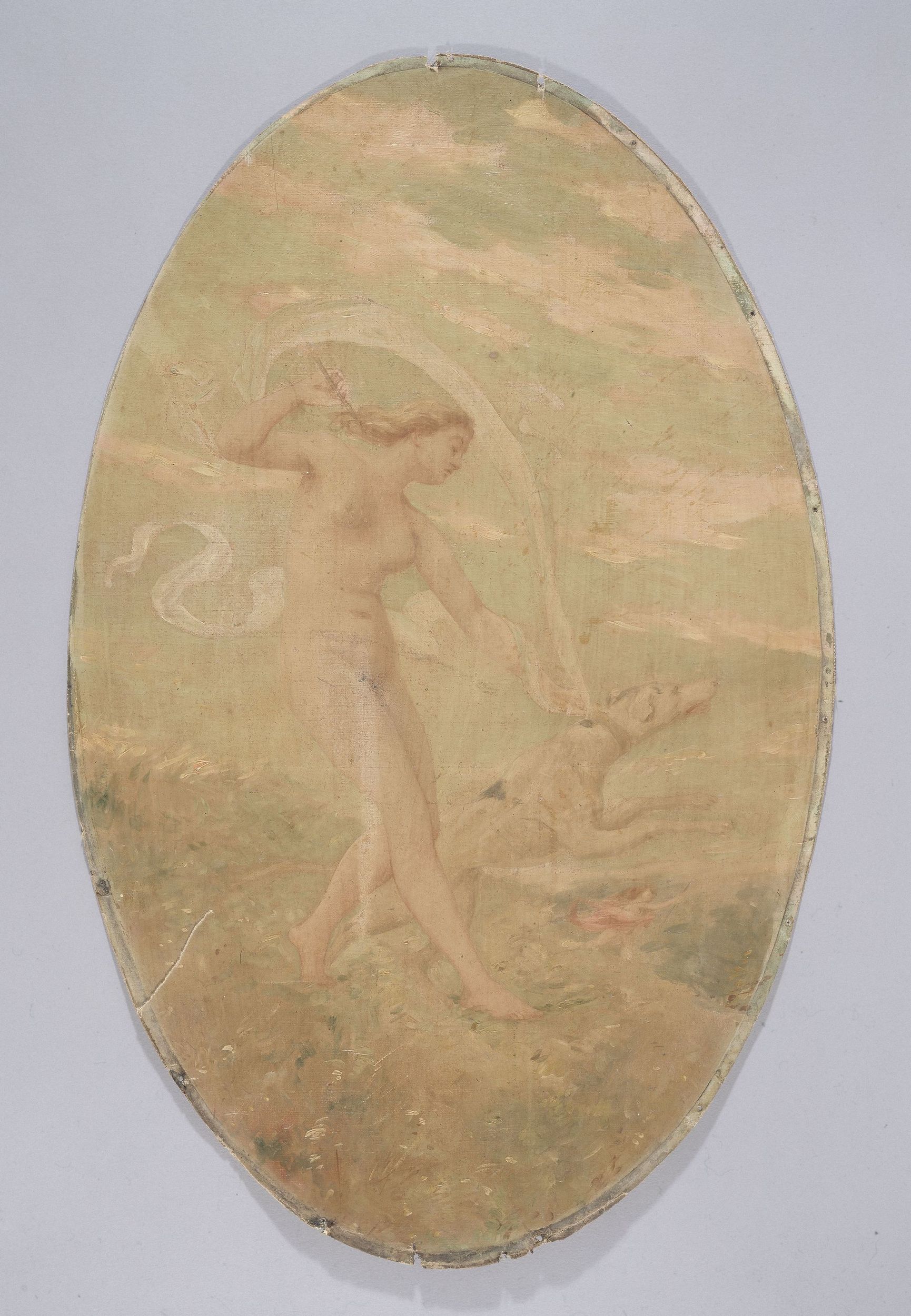 Anonyme, Diane chasseresse. Peinture décorative pour le Café de Paris.