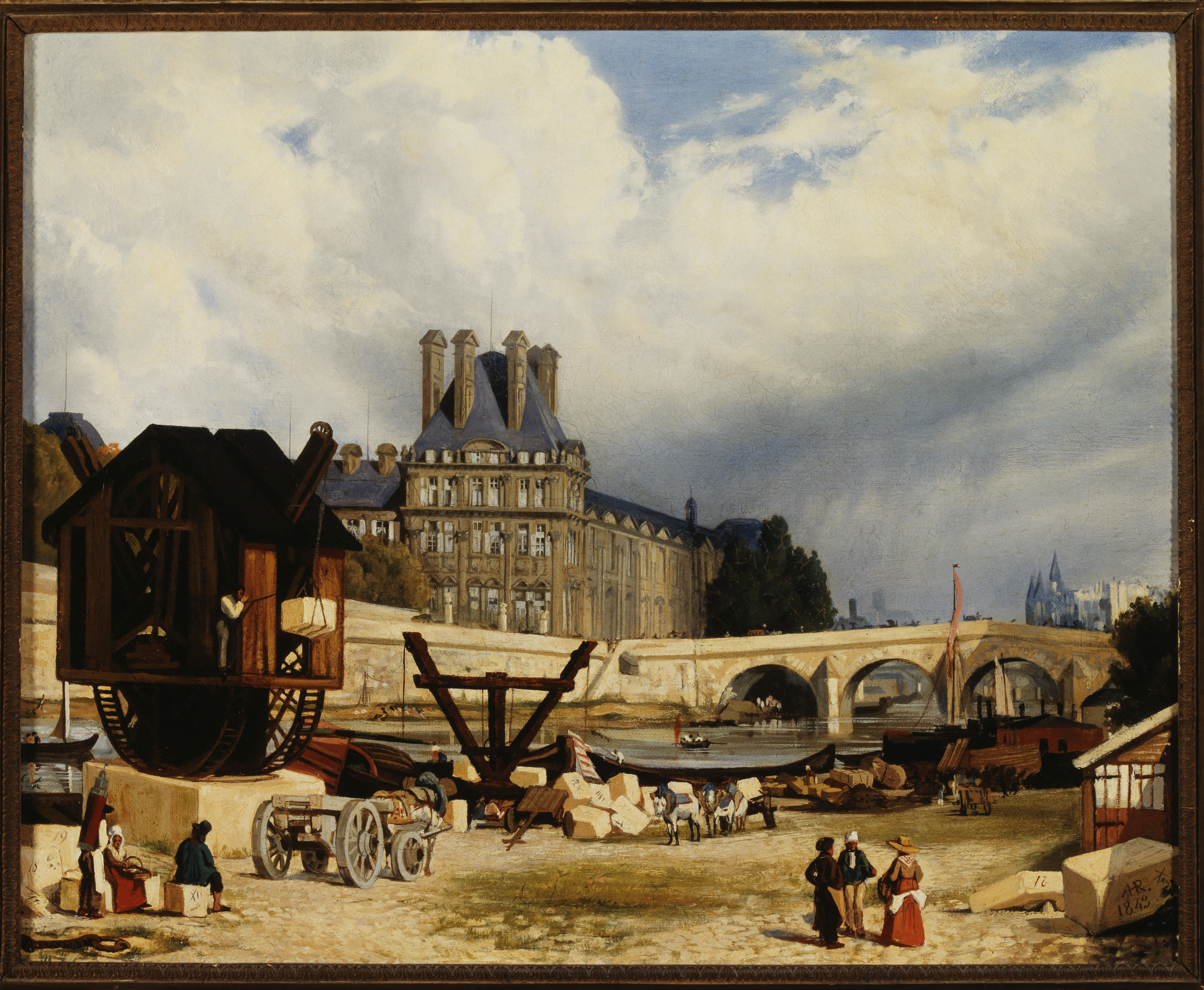 Arthur Henry Roberts, Les Tuileries et le Pont Royal, en 1843
