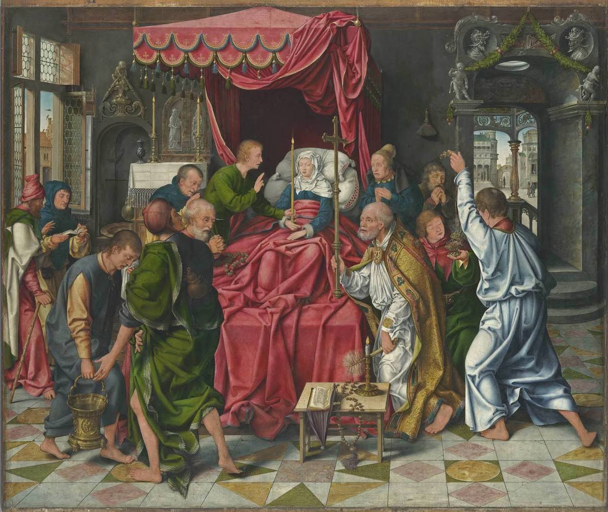 Joos van Cleve, Marientod Altar: The Death of Mary