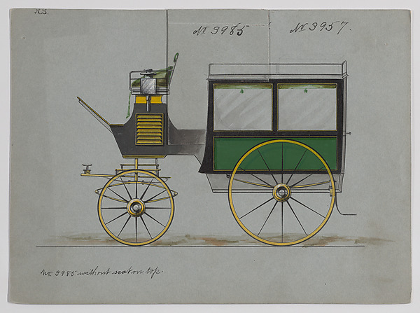 Brewster & Co., Design for Omnibus or Wagonette, no. 3985