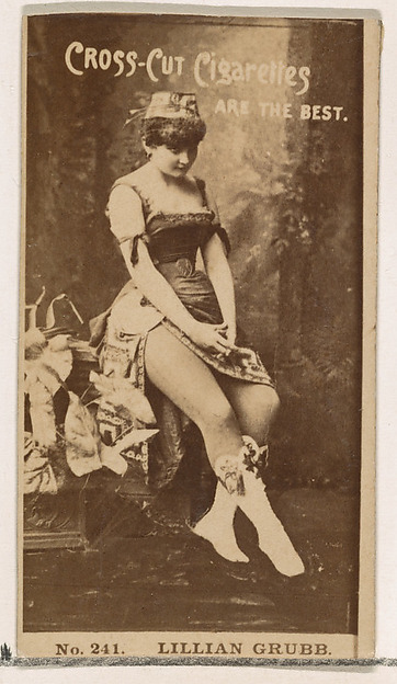 W. Duke, Sons & Co., Card Number 241, Lillian Grubb, from the Actors and Actresses series (N145-2) issued by Duke Sons & Co. to promote Cross Cut Cigarettes