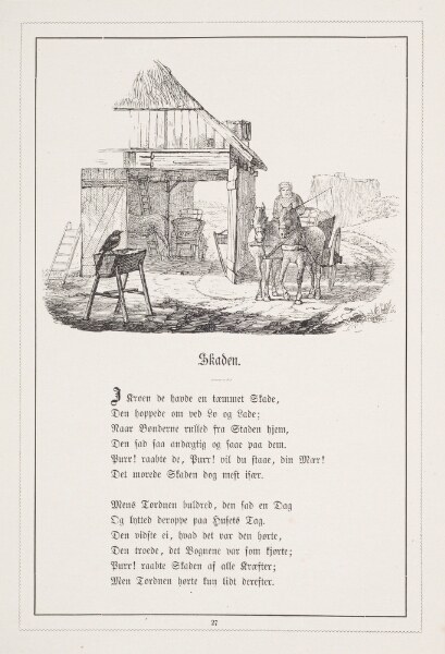 H.P. Hansen, Skaden. Illustration til H.V. Kaalund, "Fabler for Børn"