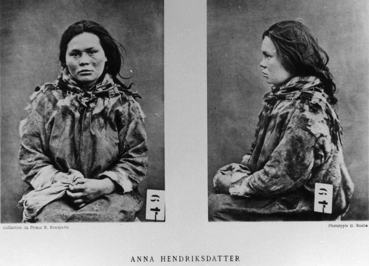 G. Roche, Roland Bonaparte sin samling. Portrett av Anna Hendriksdatter. Inngår i Bonapartes sameportretter som nr. 49. Bonaparte