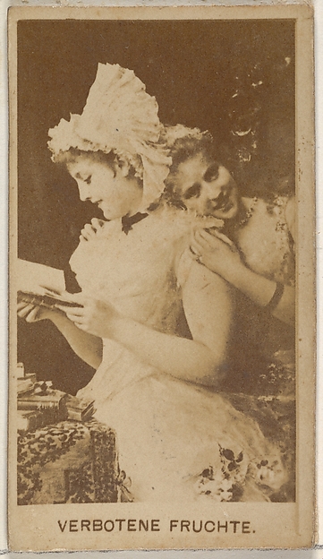 Allen & Ginter, Verbotene Fruchte, from the Actors and Actresses series (N45, Type 8) for Virginia Brights Cigarettes