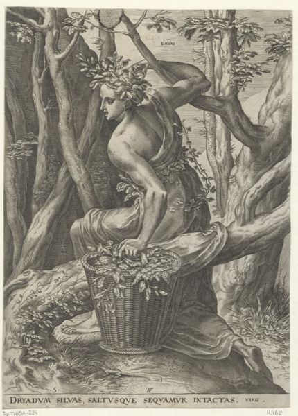Cort, Cornelis, (1533?-1578), (printmaker), The pastoral goddesses and nymphs: Dryas