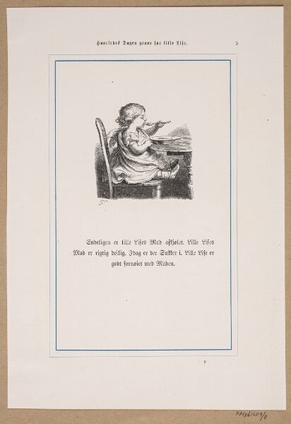 Lorenz Frølich, Illustration til "Hvorledes Dagen gaaer for Lille Lise"