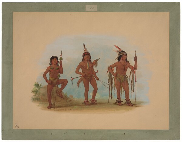 George Catlin, Lengua Medicine Man with Two Warriors
