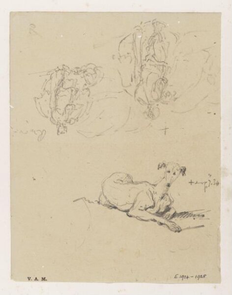 George Chinnery, A dog, and two boatwomen by their beached craft