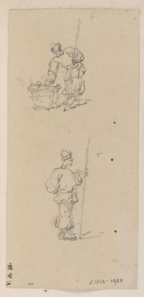 George Chinnery, Two drawings of Chinese men